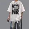 Traje de Verano de Manga Corta Atractivo Moderno Holgado Casual Americano Combinable con Jeans Ropa de Moda para Hombre Conjunto de Dos Piezas para Estudiantes
