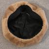 Boina de Otoño e Invierno Sombrero de Mujer Estilo Coreano Felpa Cálido Moda Retro Sombrero de Pintor Británico Versátil Parte Superior Plana Adulto