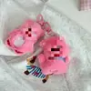 Lindo Llavero Colgante de Castor que Saca el Trasero Rosa, Peluche de Castor, Decoración para Mochila, Regalo para Mejor Amigo