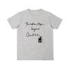 Camiseta Americana Trendyy com Estampa de Letras para Mulheres Verão Algodão Pesado Manga Curta Básica Ombro Direito Solta Gola Redonda Top
