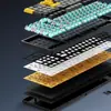Teclado Mecánico Personalizado K98 Agrietado E-Sports Oficina Juego Intercambiable en Caliente RGB Inalámbrico Bluetooth Teclado de Tres Modos