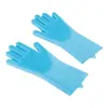 Guantes de Silicona para Lavar Platos Extra Largos y Engrosados para Tareas del Hogar, Limpieza de Cocina, Duraderos, Impermeables, Lavandería, Lavado de Platos y Artefacto para Lavar Platos