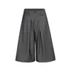 D2509 Estilo Retro Americano Unisex Tendencia Diseño Plisado Hombres Holgados Casuales Cortos Pantalones Cortos