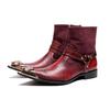 Botas Martin para hombre, estilo británico, zapatos de caña alta, botas de cuero genuino de marca de moda, botines de invierno con forro polar para hombre, botas Chelsea