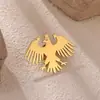 Venta Caliente Transfronteriza Acero Inoxidable Simple Águila Blanca Broche para Chaqueta de Traje de Hombre y Mujer Accesorios de Animal Águila Venta al por Mayor