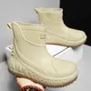 Botas de Lluvia de Moda Transfronterizas para Hombre, Zapatos de Pesca Impermeables para Exteriores, Zapatos Acuáticos Versátiles, Zapatos de Cocina Antideslizantes, Zapatos de Goma Cómodos de Suela Blanda para Hombre