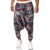 Pantalones casuales de algodón y lino de estilo chino de Amazon, nuevos pantalones largos estampados para hombre, pantalones holgados de hip-hop de talla grande a la moda.