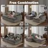 Sofá Comprimible Sin Instalación Sofá Sin Resortes Estilo Crema Sala de Estar Dormitorio Aplicable