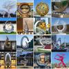 Escultura de Metal com Revestimento de Espelho em Formato Irregular de Aço Inoxidável, Iluminação para Imóveis e Hotéis, Paisagem de Água Corrente, Ornamentos e Decorações de Arte em Ferro