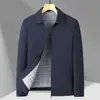 Chaqueta corta business casual con solapa para otoño 2026 para hombres de mediana edad y mayores, chaqueta ejecutiva para hombres