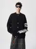 Suéter Cárdigan de Punto de Tres Rayas Estilo Americano para Hombre Otoño Tendencia Marca Estilo Perezoso Retro Casual Versátil Ropa Exterior para Pareja