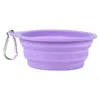 Explosões Transfronteiriças Tigela Portátil para Cachorro com Fivela de Montanhismo Tigela Única para Gato e Cachorro Alimentador Tigela Dobrável de Silicone para Pet em estoque