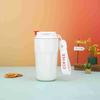Nueva Taza Termo de Vacío de Acero Inoxidable 304 Taza de Café Portátil para Exterior con Cordón Taza para Coche con Tapa