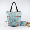 Bolsa de compras plegable portátil con estampado de dibujos animados, de tela Oxford, ecológica, de gran capacidad, para supermercado, bolso de hombro