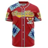 Camisa de Baseball Masculina Tendência Casual Esportiva de Botão Estampada Digitalmente 3D de Venda Quente Europeia e Americana de Manga Curta