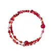 Pulseira Dupla de Círculo com Contas de Arroz Coloridas, Fofa e Fresca, a Primeira Escolha de Presente para Barracas de Feira Noturna, e a Joia de Mão Mais Popular