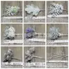 Guirnalda Mori DIY Escenario T Tocado Exagerado Hojas Blancas Simuladas Flores Piñas Material de Joyería Nupcial