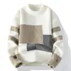 Geração de comércio exterior transfronteiriço Explosões AliExpress suéter novo outono e inverno 2024 suéter gola alta meia masculina lazer Joker