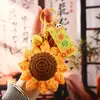 Llavero de peluche tejido a crochet creativo para examen de admisión a la preparatoria, mujeres ganan el primer lugar, colgante para mochila escolar de estudiante, regalo de graduación al por mayor