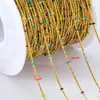 Cadena de cuentas de acero inoxidable de 1 mm de colores, diseño único, cadena suelta para DIY para pulseras, collares y accesorios de joyería