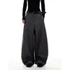 Pantalones de Pierna Ancha Rayados con Drapeado Estilo Old Money Vintage para Mujer 2026 Nuevos Pantalones Casuales Rectos Sueltos de Cintura Alta Adelgazantes