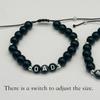 Pulsera Transfronteriza de Venta Caliente MAMA Día de la Madre Día del Padre DAD con Cuentas MAMÁ Cuentas Negras Pulsera Regalo de Vacaciones