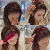 Otoño e Invierno flocado trenzado clip para el cabello femenino flequillo lateral clip artefacto para acabar con el cabello suelto celebridad de internet horquilla para la frente adorno para la cabeza