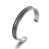 Nova pulseira retrô estilo coreano personalizada com locomotiva masculina, bracelete em formato de C, chapéu de trigo aberto CZ056