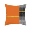 Funda de Almohada para Sofá Cama con Patrón Naranja Escandinavo Funda para Cojín de Cintura Cabecero Moderno Simple Casual