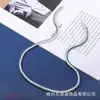 Cadena de Tenis de Oro Blanco Real con Chapado de Diamantes de Doble Fila, Joyería de Moda de Temu Aliexpress, en Stock del Fabricante