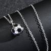 Pingente Tridimensional de Futebol Copa do Mundo em Aço Inoxidável Joias Masculinas Personalizada Transfronteiriça Colar Novo Criativo Europeu e Americano Venda Quente