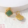 Estilo Chinês Antigo Ouro de Areia Saco da Sorte Sino Grande Pingente Trevo de Quatro Folhas Pulseira Colar Joias DIY Fabricante Acessórios Atacado