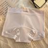 Calzoncillo de Seda de Hielo 10A Ropa Interior Antibacteriana para Mujer Textura de Algodón Puro Ultra Fino Color Piel Alargado en la Entrepierna Ropa Interior Deportiva