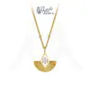 Corpo 925 Prata Estilo Ins Colar Galvanizado Ouro 18K Nicho Corrente da Clavícula Em Forma de Leque Alto Padrão Luxo Leve Empilhado Estilo Francês