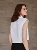 Liquidación de Vestido Camisa sin Mangas de Lino para Mujer, Verano Exportación Simple para Viajes al Trabajo Top Azul de Gama Alta