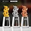 Trofeo Año del Dragón producción reunión anual personal excelente forma de dragón oro y plata Cobre equipo esmalte de color medalla de cristal letras LOGO impreso