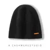 Gorro de Caxemira Espesso de Inverno para Homens e Mulheres, Gorro de Tricô Quente de Camada Dupla, Gorro Casual, Gorro Solto, Gorro para Proteger as Orelhas em Clima Frio