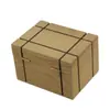 Suministro de Caja de Empaque de Madera para Joyería Caja de Almacenamiento de Madera Cerradura Tapa Caja de Madera Pino de Escritorio Retro Caja Pequeña de Madera