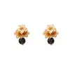 Pendientes Retro de Flor Manchada Maillard para Mujer, Lujo Accesible de Nicho, Pendientes Elegantes de Gama Alta, Pendientes Únicos para Otoño e Invierno