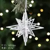 Adornos para Árbol de Navidad Estilo Ins Transfronterizo, Nuevas Decoraciones Navideñas, Estrella Blanca Decorativa de Cinco Puntas, Adornos de Copo de Nieve Blancos