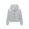 AW3429 Sudadera Unisex Estilo Americano High Street con Diseño Bordado de Espinas con Cuentas, Sudadera Holgada de Moda Urbana para Hombre