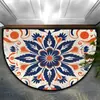 Amazon Transfronterizo Serie de Pinturas al Óleo Pintadas Felpudos Semicirculares para Entrada del Hogar Felpudos de Baño Alfombrillas Absorbentes Alfombras