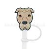 Nuevo protector de pajita de cachorro de dibujos animados tapa de pajita de 10 MM tapón de polvo de silicona decoración de pajita de fiesta de dibujos animados linda cruz