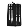 Acessórios para Churrasco em Aço Inoxidável Churrasco ao Ar Livre Portátil Bolsa Combinação Conjunto de Grelha Conjunto de Ferramentas de 3 Peças Portátil para Exterior