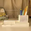 Nuevo portalápices 3D luz nocturna USB calendario para oficina en casa rotulación creativa regalo adornos de regalo luz nocturna