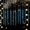 Haobei Suprimentos para Decoração de Natal Pingente de Gelo Acrílico Tiras de Gelo Imitação Pingente de Gota de Gelo Decoração de Atmosfera Cone de Gelo