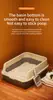 Caja de Arena para Gatos Extra Grande Desmontable de Alta Calidad Semi-Cerrada Fácil de Limpiar con Paredes Laterales Altas Hecha de Plástico Duradero