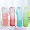 Taza Creativa Colorida de Vidrio Esmerilado 480ml Taza Práctica Taza Degradada Portátil para Pareja Taza de Regalo Publicitario
