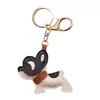 Cordão de Couro para Bulldog Francês, Chaveiro de Carro de Couro Multicamadas Feito à Mão, Acessório para Bolsa e Roupa, Pingente Combinando
