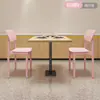 Silla de Comedor Moderna Minimalista para el Hogar con Respaldo, Engrosada para Comodidad al Sentarse Largo, Taburete de Plástico, Estilo Nórdico, Silla Popular para Mesa de Comedor Comercial